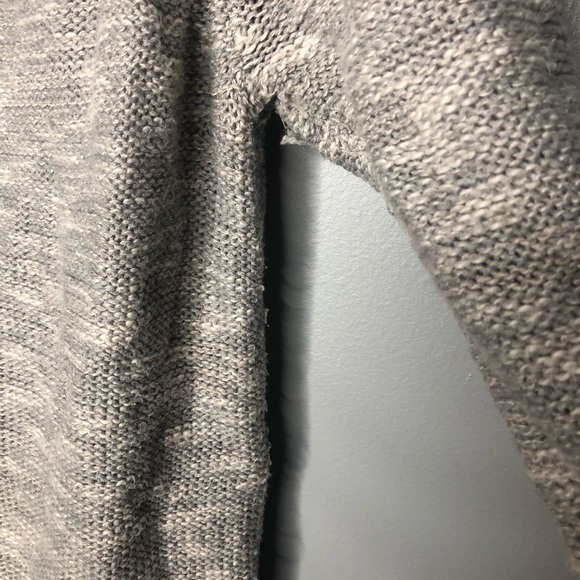 ANTHRO Sparrow Slub Back Button Gray Sweater - Picture 6 of 8